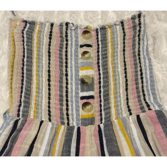 Blue Island Strapless Striped Jumpsuit Multicolored Polyester Blend XS/S-READ - Picture 3 of 12